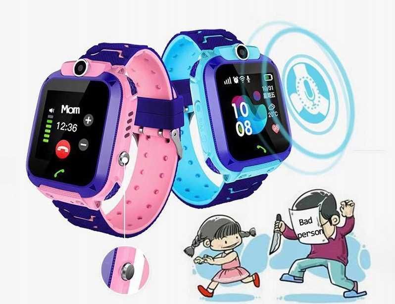 LOKALIZATOR Smartwatch GPS karta sim niebieski dla dziecka dzieci APKA