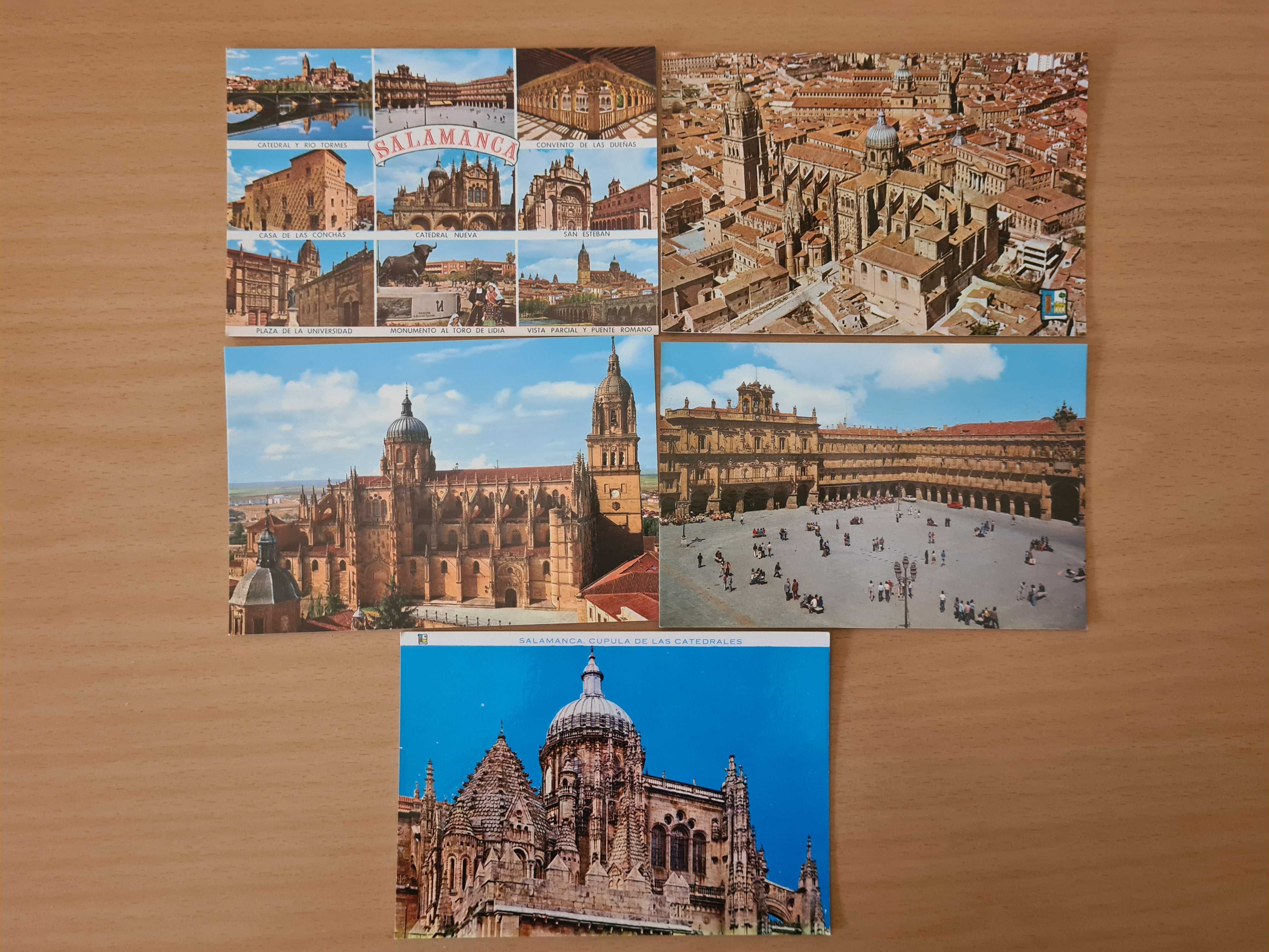 5 postais ilustrados de Salamanca