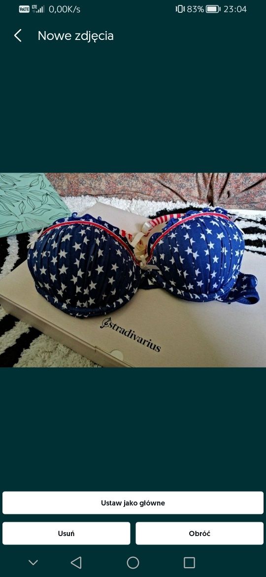 Stanik biustonosz push-up bielizna NEW YORKER nowy. xs.  70B  75B