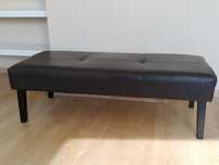 Ławeczka/ siedzisko 123x52cm skóra naturalna