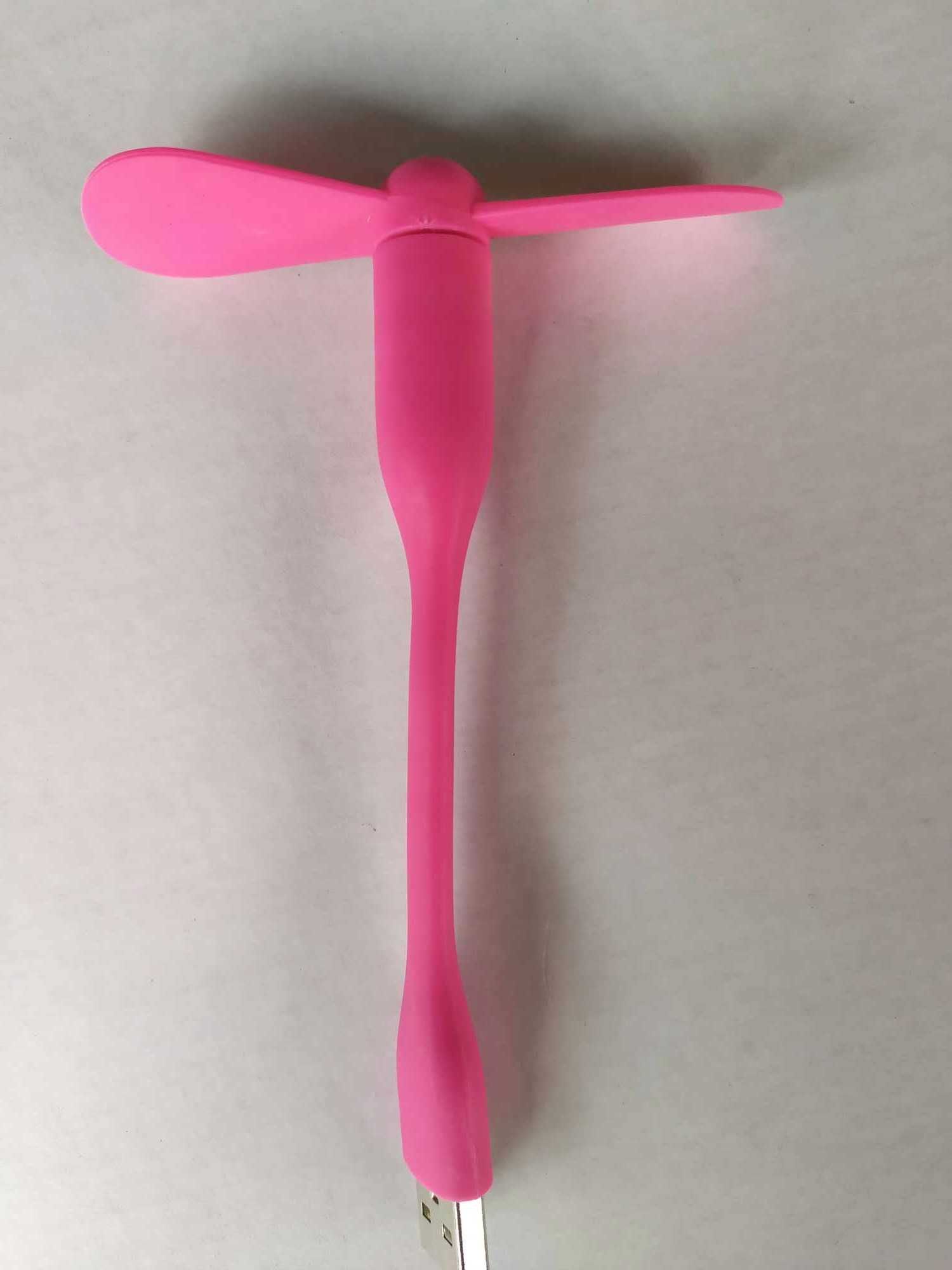 Wiatrak USB Elastyczny MW-01 różowy 3 sztuki