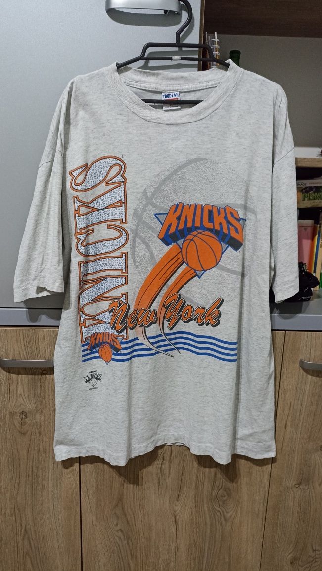 Koszulka męska szara koszykarska NBA New York Knicks vintage stara