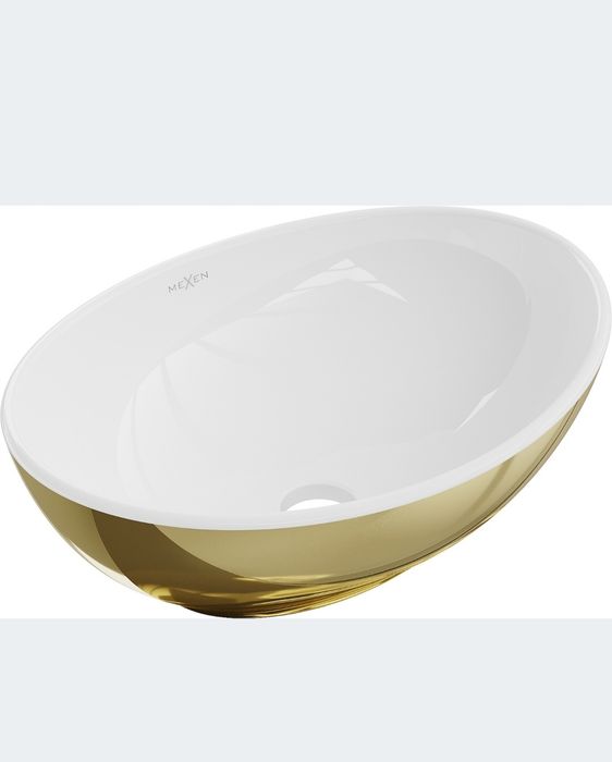 Umywalka nablatowa złota