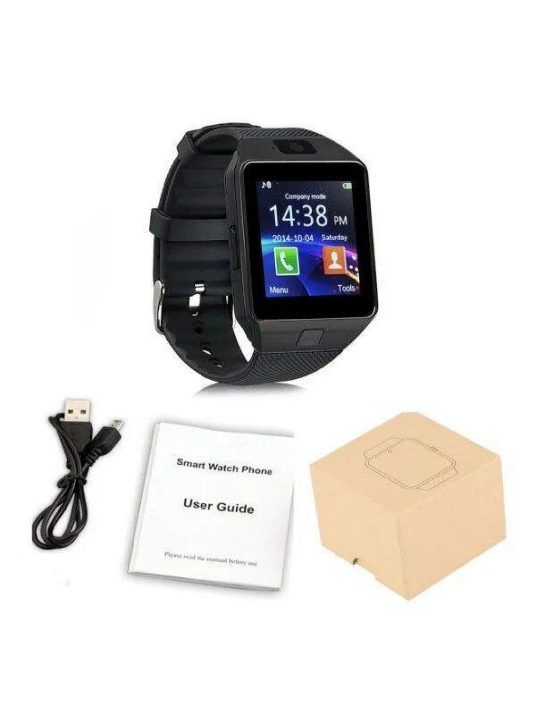 Розумний годинник Smart Watch DZ 09 з крокоміром Black