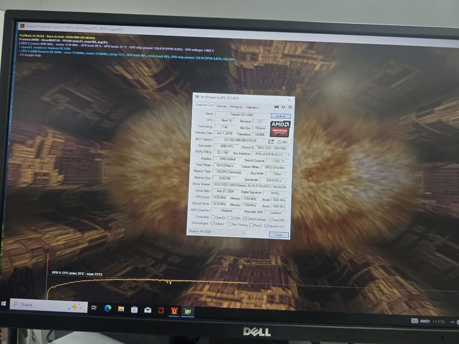 AMD RX5500 8gb. Хорошая