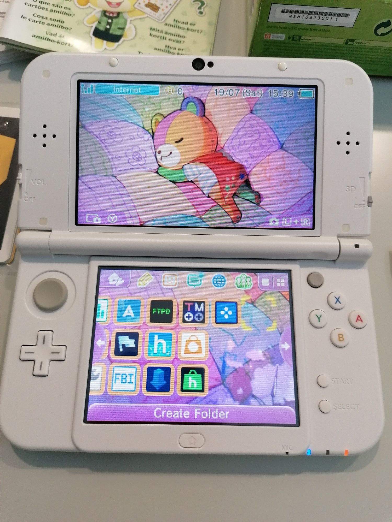 New 3DS XL Animal crossing CIB 64GB Homebrew