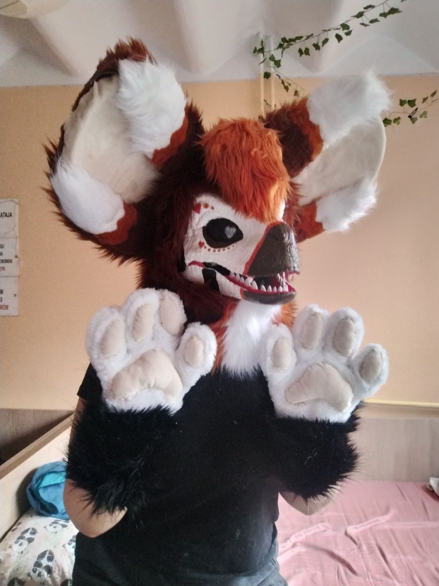 Fursuit furry dino mask dinomaska dinomask minipartial raptor