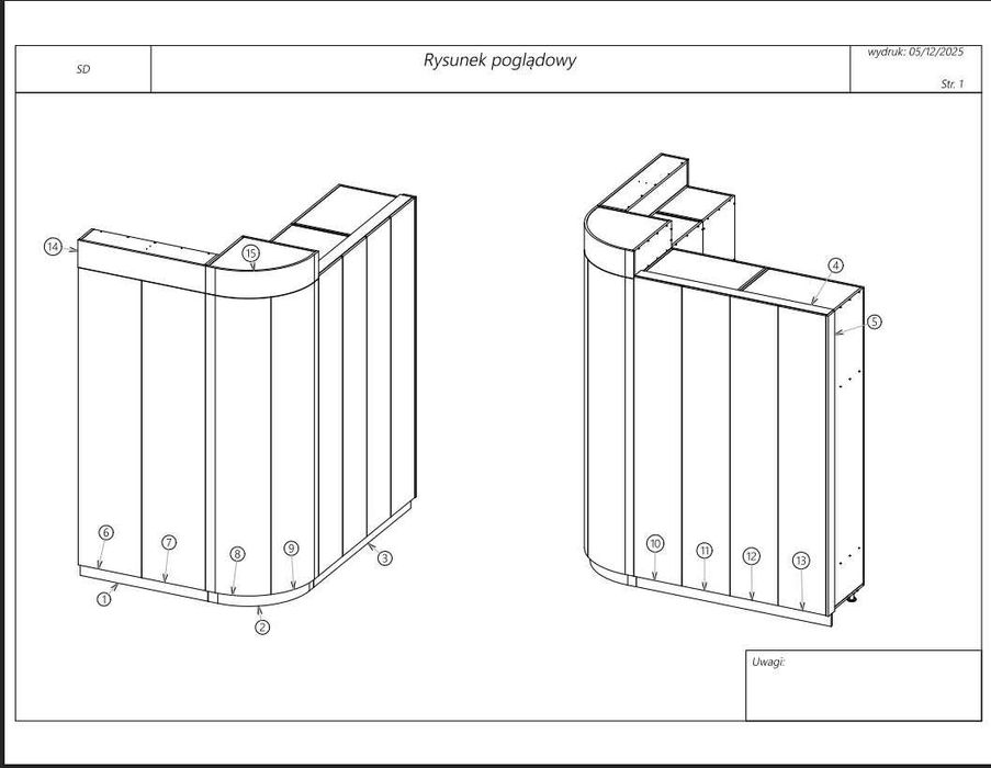 Projekty mebli 3D + Pliki CNC + Pomiar 3D Leica | TopSolid | CAD | DXF