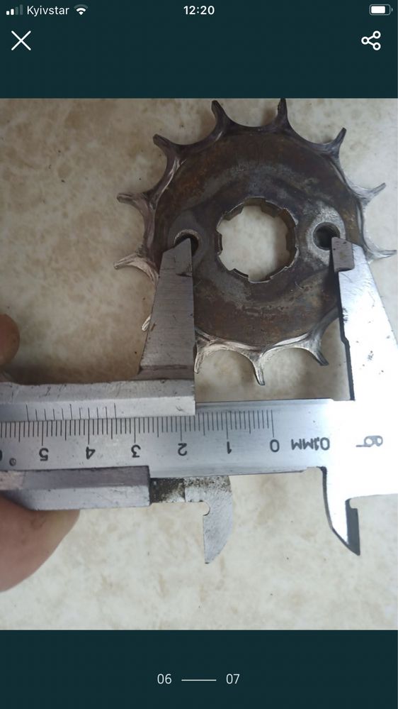 Зірка до мотоцикла,звездочка,Honda Geon Shineray Tekken Loncin FMM 166