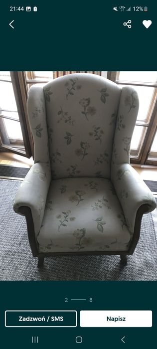 Komplet mebli - rozkładana sofa i dwa fotele