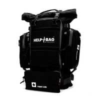 Plecakowy zestaw przetrwania HELP BAG Combo czarny ewakuacyjny