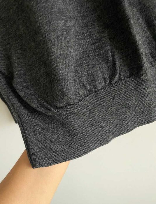 Męski grafitowy sweter S Zara Man wełniany