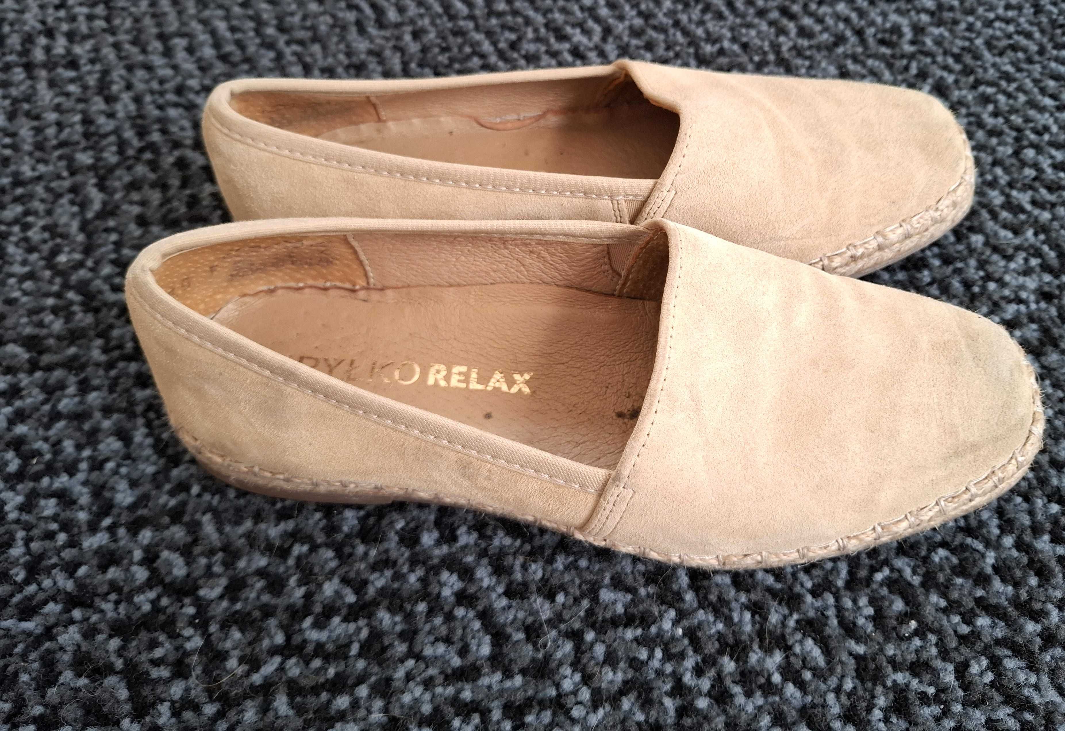 Ryłko RELAX skórzane piękne espadryle r.35