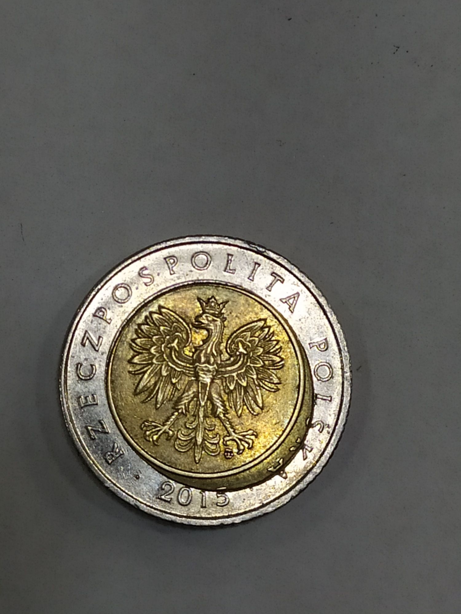 Moneta kolekcjonerska 5 zł 2015 destrukt