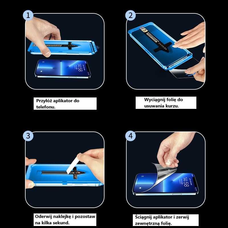 Szkło prywatyzujące / ochronne do iPhone z aplikatorem