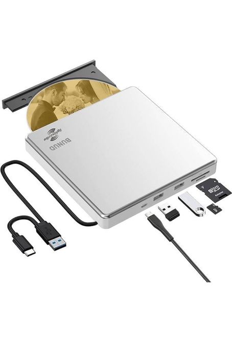 Зовнішній DVD привід Bunud LightScribe для ПК та ноутбуків з USB 3.0