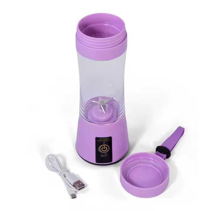 Przenośny Blender do Soku i Smoothie – 380 ml, Ładowanie USB, 2000 mAh
