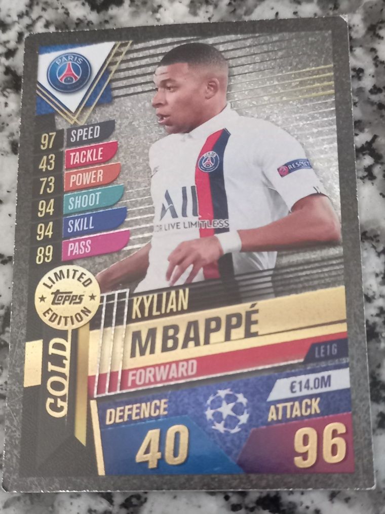 Carta Mbappe Gold Match Attax