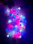 Lampki LED na baterie cotton balls neon światełka