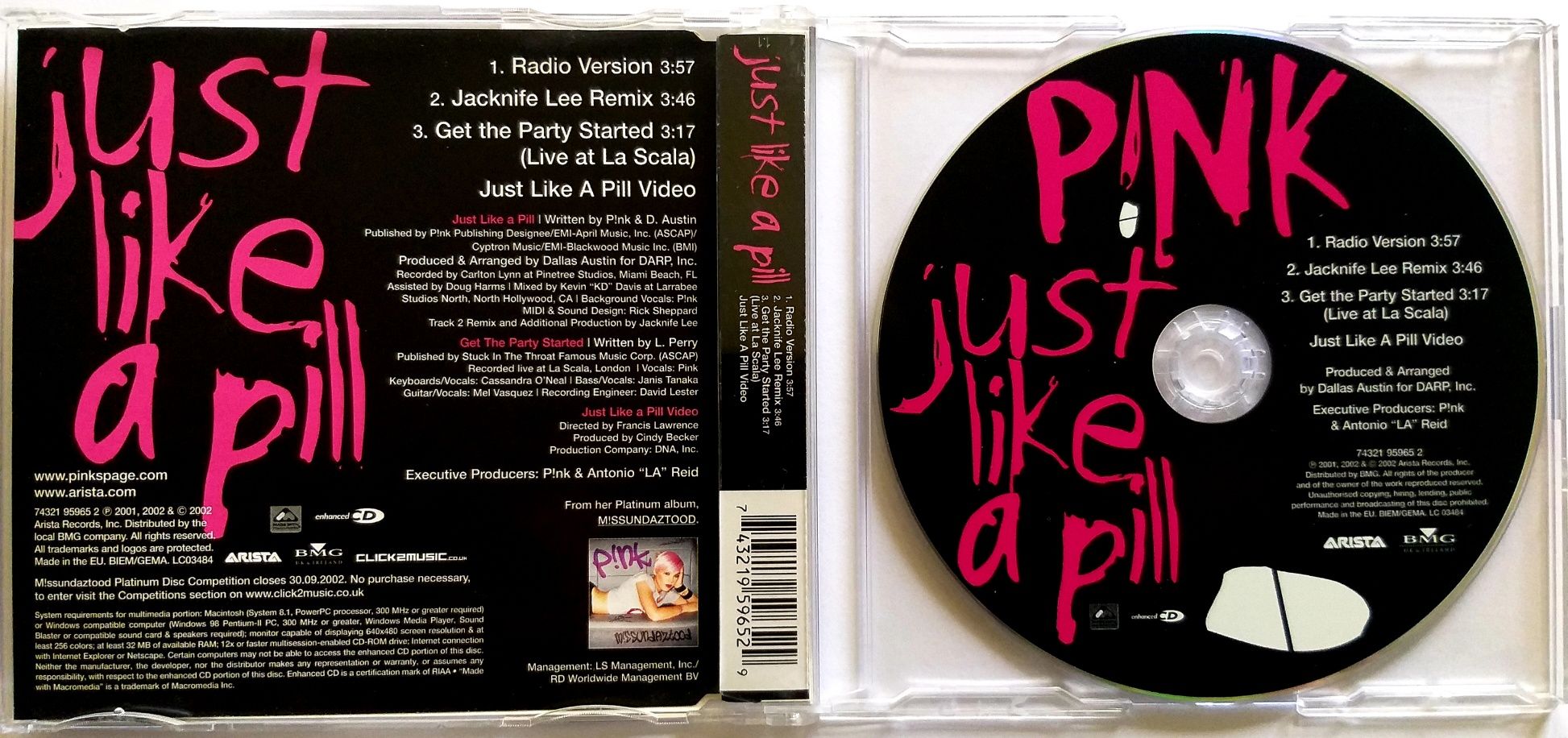 CDs Pink Just Like A Pill 2002r