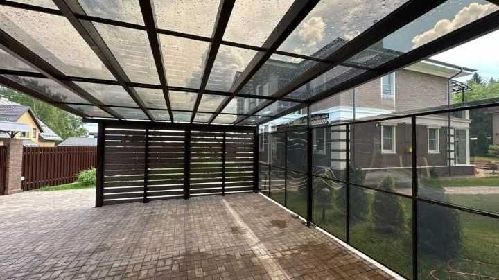 Навіси для авто тераси хозблоки