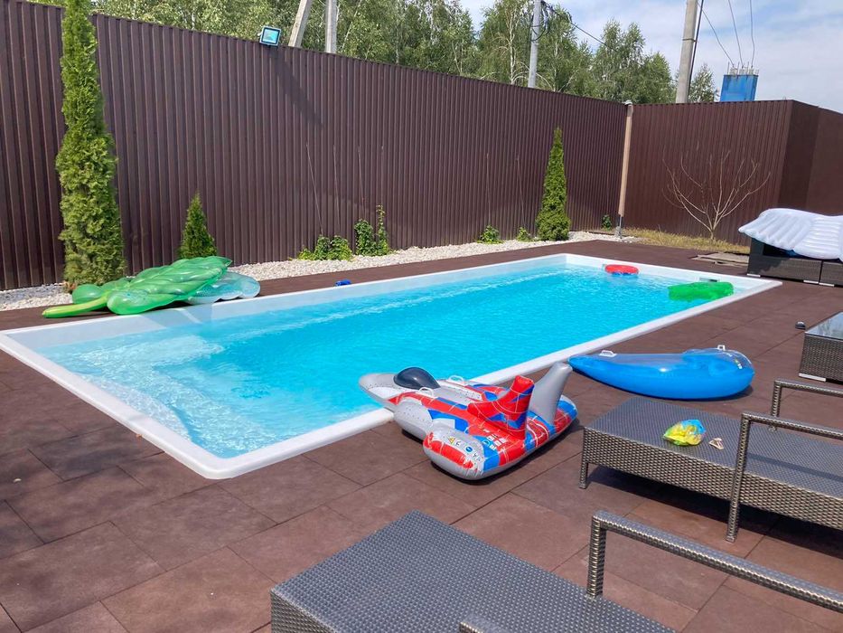 Басейн “Пляж” — 7,6x3,6x1,5м Якість гарантована Монтаж під ключ