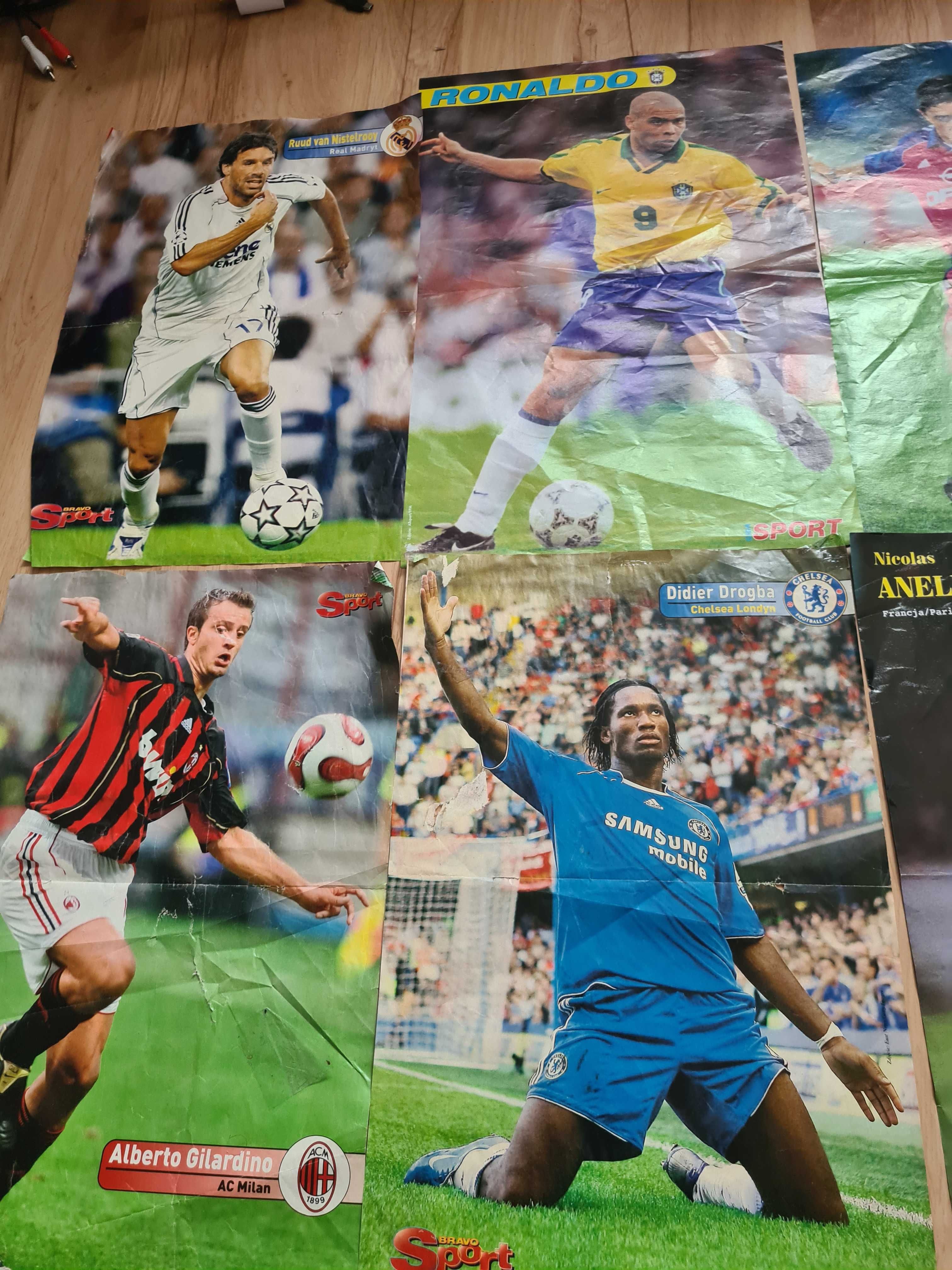 Mega zestaw plakaty ronaldo anelka drogba pirlo ronaldinho