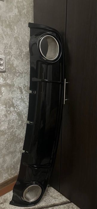 Диффузор Audi з насадками RS Black обичний бампер.А4В8{В8.5} 11-15 рік