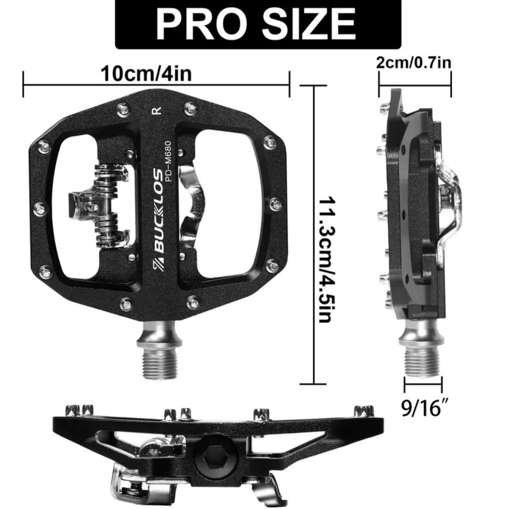 Велосипедні педалі Flat / SPD двосторонні Bucklos PD-M680 pro НОВІ