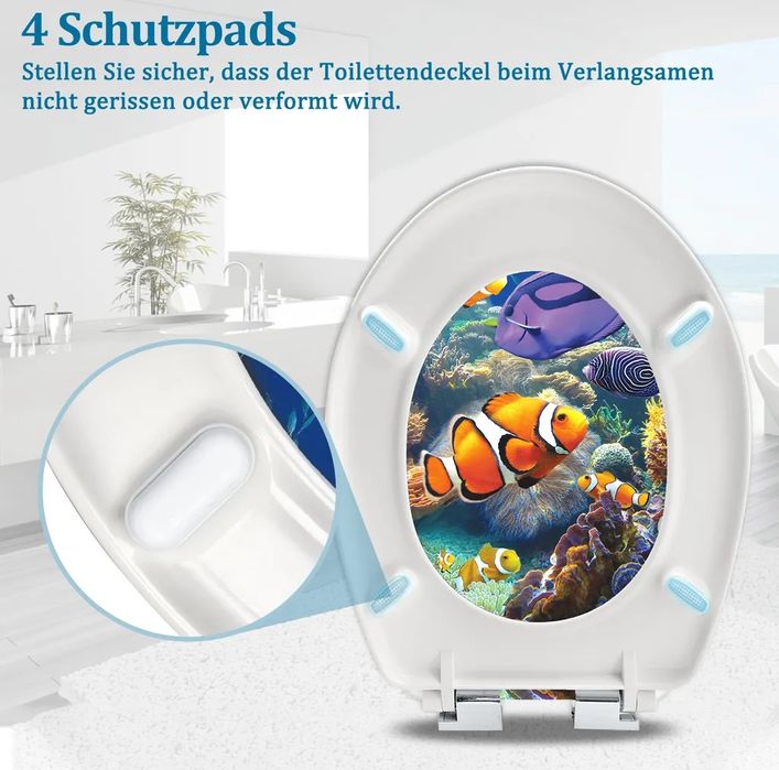 Deska sedesowa z mechanizmem cichego opadania