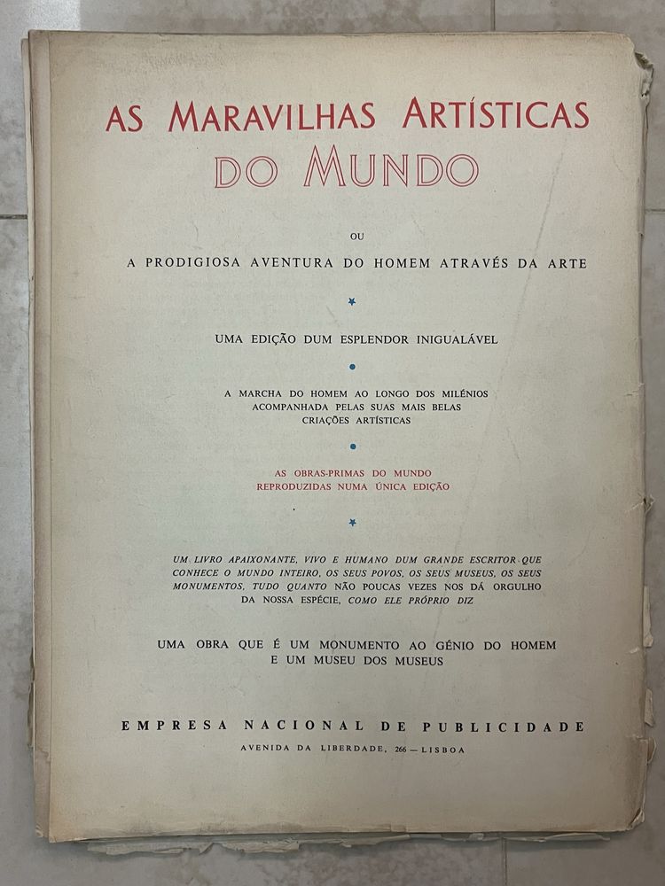 8 Fasciculos As Maravilhas Artisticas do Mundo Ferreira de Castro