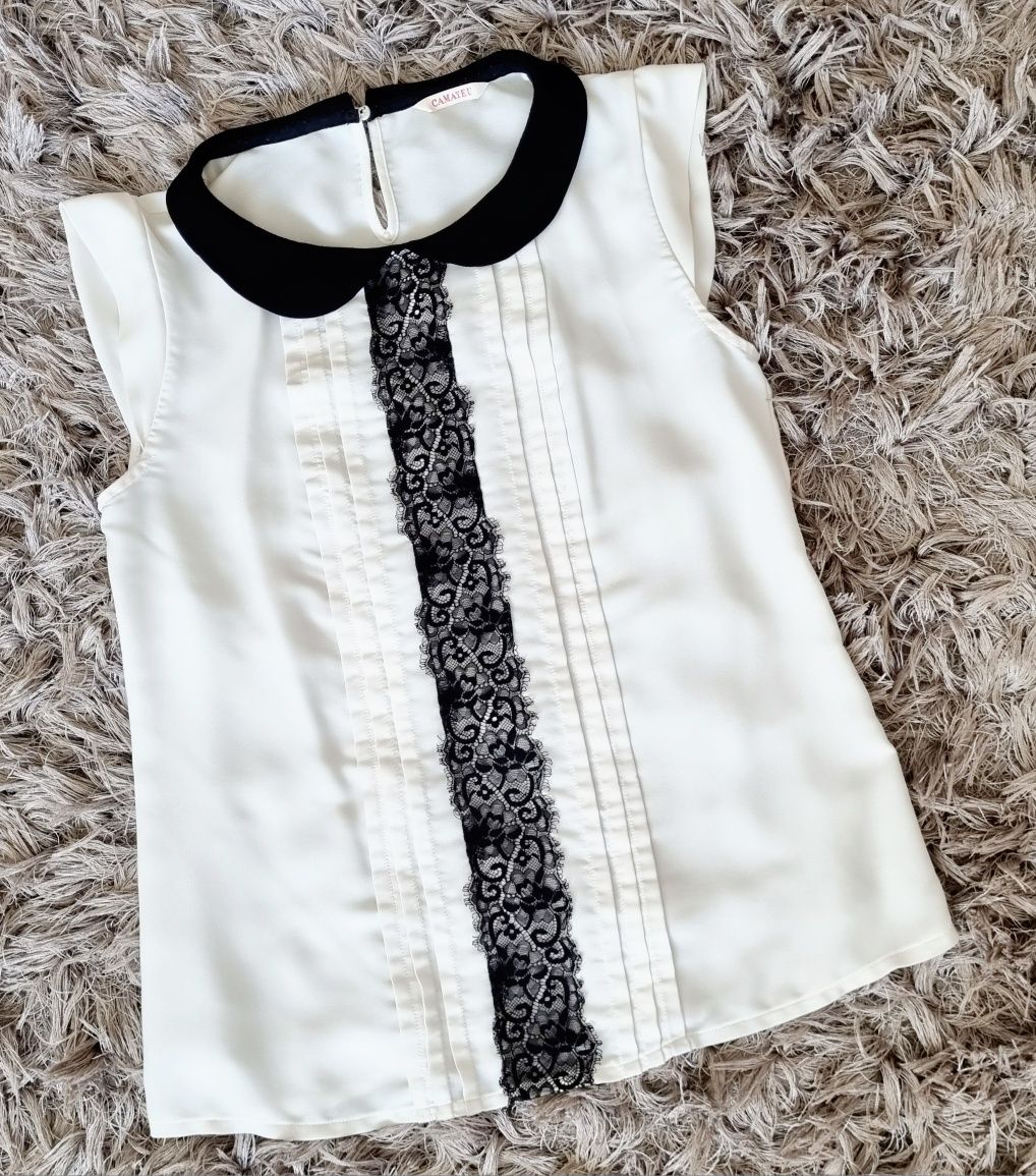 Bluzka czarna elegancka PAPAYA rozm.44
