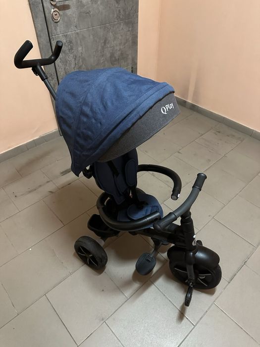 Триколісний велосипед-коляска Qplay Nova Niello, синій