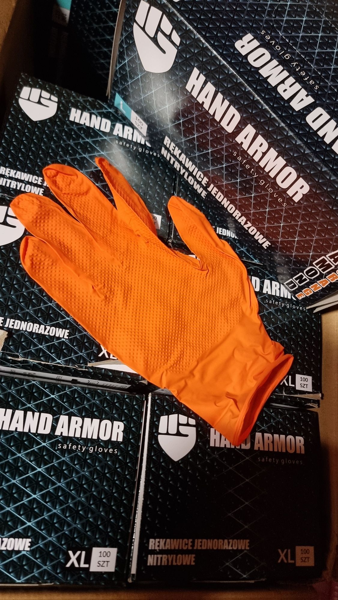 Rękawiczki grube nitrylowe hand armor opk 100szt