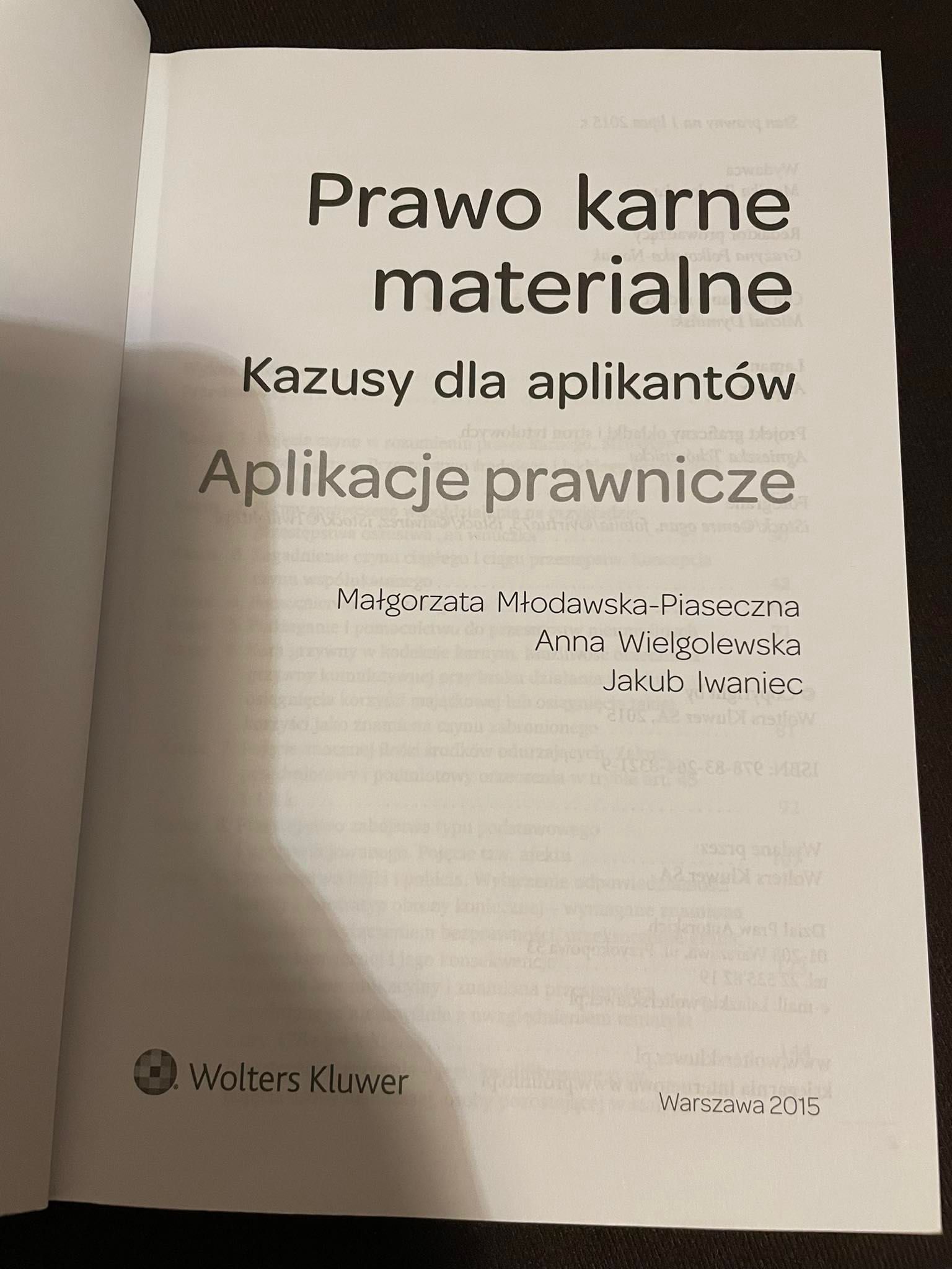 Prawo karne materialne, kazusy dla aplikantów