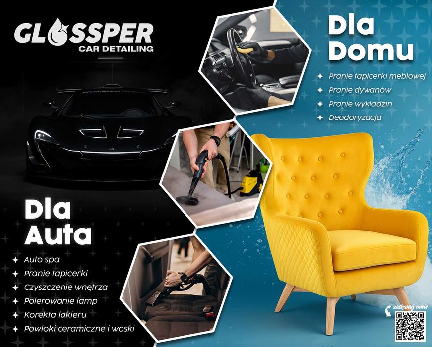 -> Pranie Tapicerki Meblowej / Samochodowej / Mobilny Detailing Wnętrz