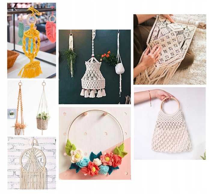 Zestaw do tworzenia makramy 109 elementów