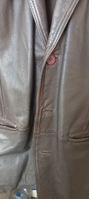 Кожаный пиджак мужской Зара+кожаный пиджак шитый. цена за оба