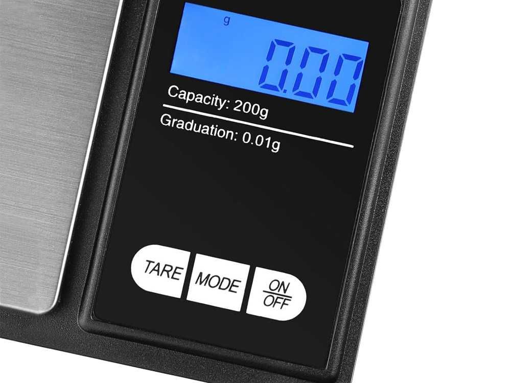 WAGA JUBILERSKA KIESZONKOWA 200g/0,01g Precyzyjna Elektroniczna