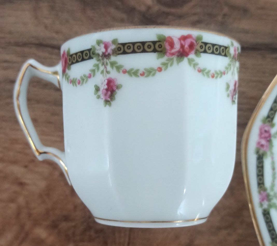 Stara Porcelanowa filiżanka z talerzykiem Jean Haviland Alexandrie