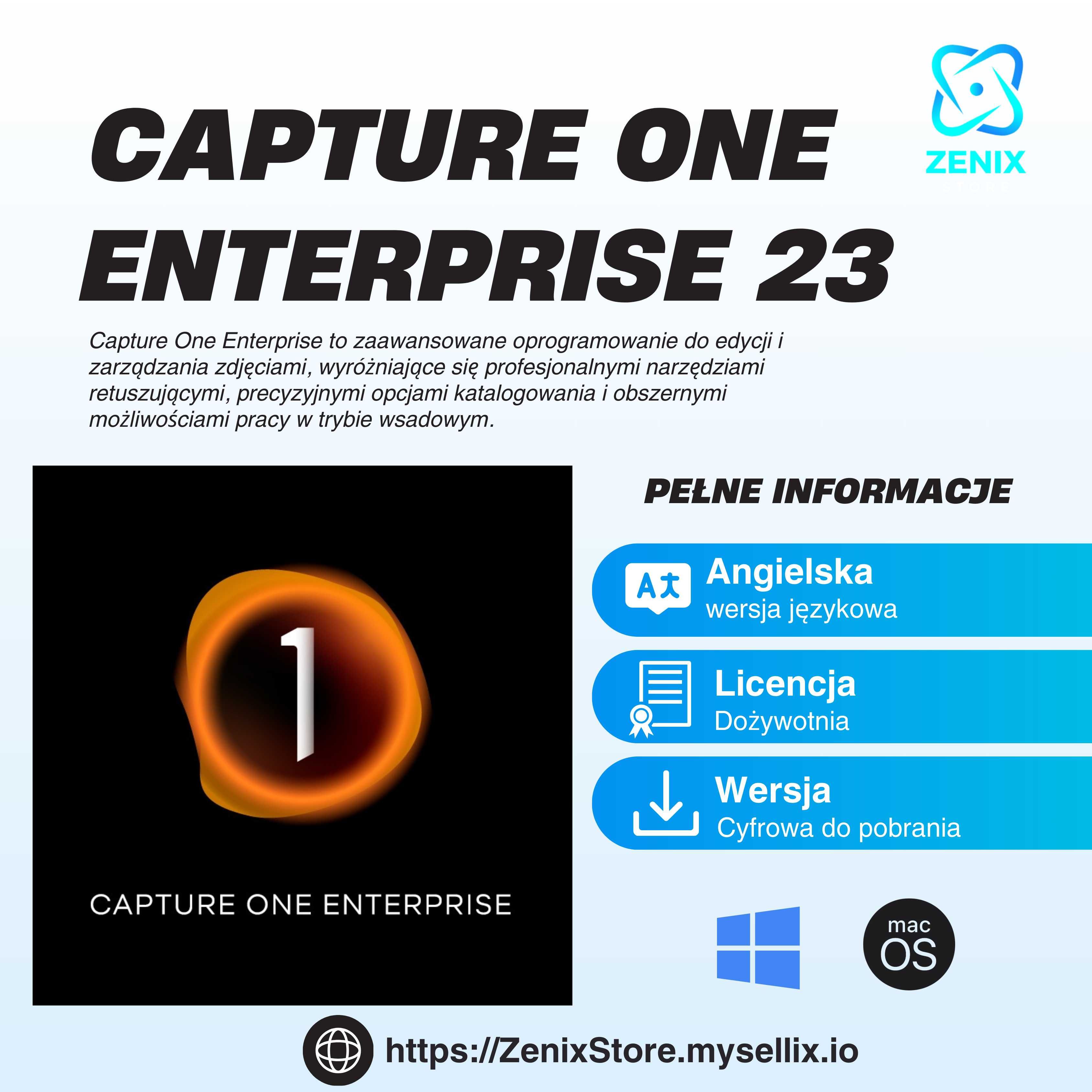 Capture One Enterprise 23 * Licencja Dożywotnia * Windows / MacOS