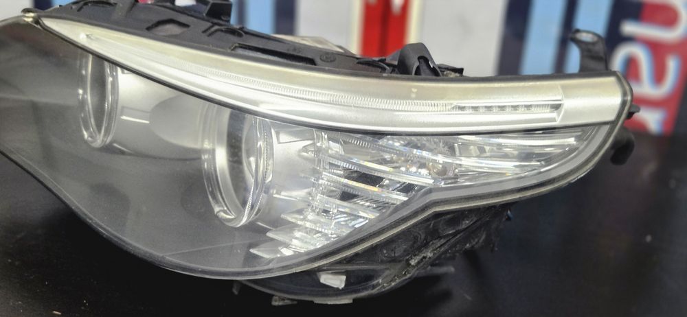Lewa lampa przod bmw e60 e61 Lift lci lift soczewka H7