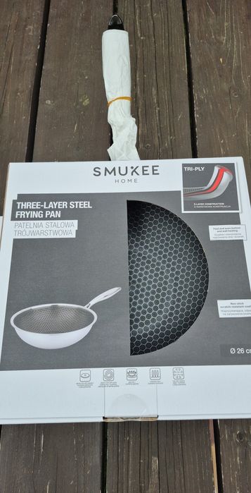 Smukee zestaw patelni 3 warstwowa konstrukcja non stick 20cm 26cm