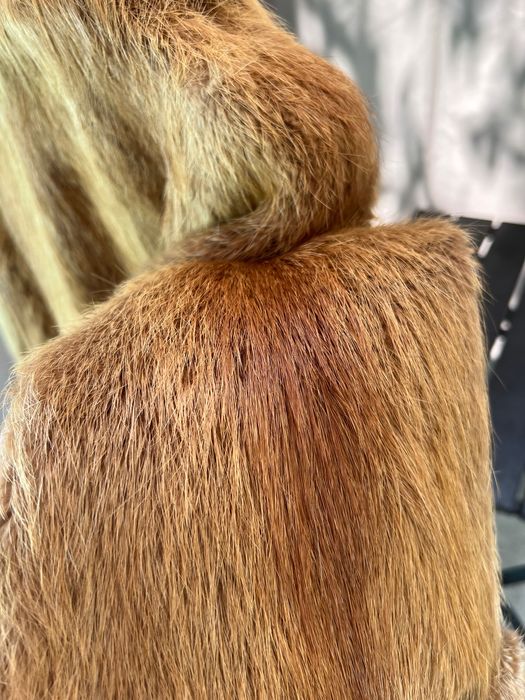 Шуба з натуральної нутріі, коротка (піджак) шуба лиса нутрия ретро