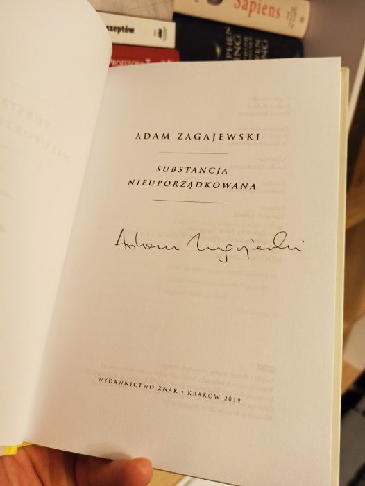 Adam Zagajewski, 'Substancja nieuporządkowana' Z AUTOGRAFEM Nowa!