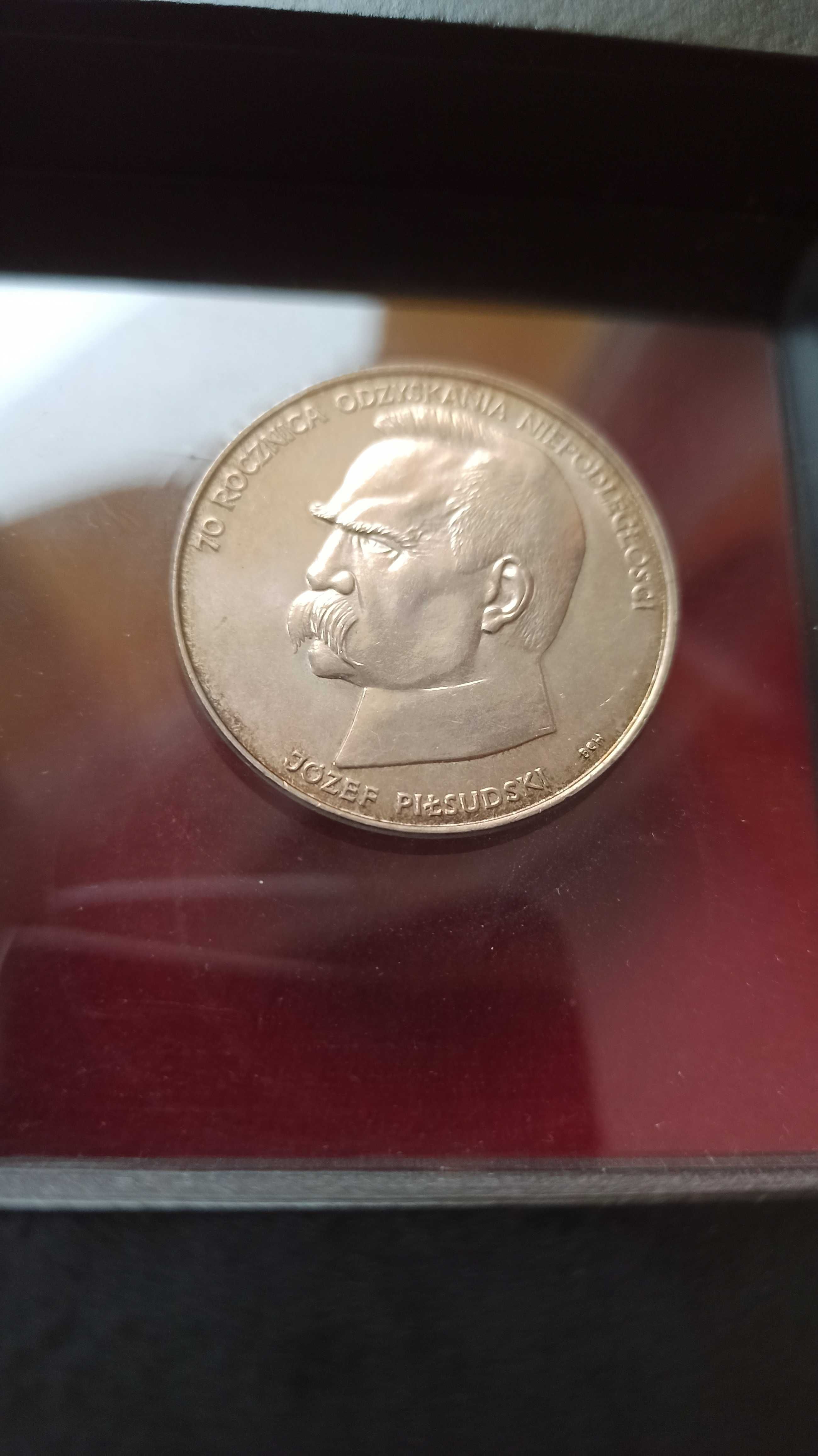 PRL, Moneta 50 000 złotych Józef Piłsudski 1988r Lustro mennicze!