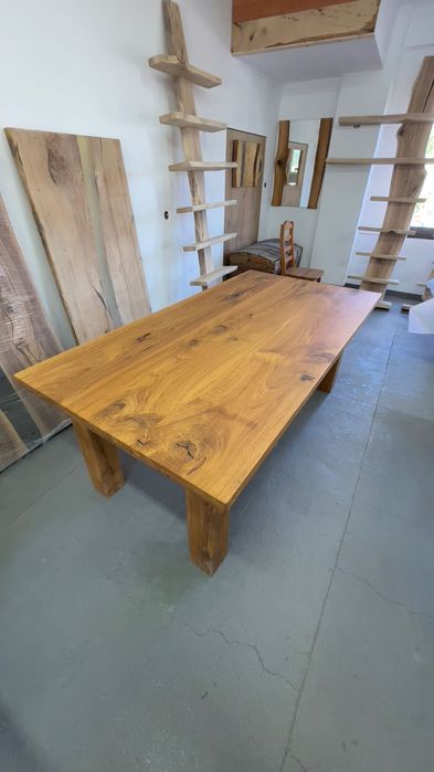 stół dębowy loft rustykalny industrialny lity