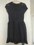 Sukienka koronkowa czarna 38/M H&M mini