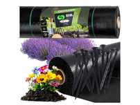Nowa Agrowłóknina 90G 1,6x50m Czarna UV Agrotkanina Mata + Kotwy