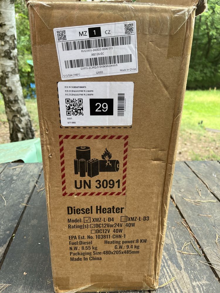 Ogrzewanie postojowe VEVOR 12 V 8 kW